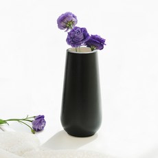 Hare Bloommure陶瓷花瓶, 黑色的