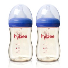 하이비 PPSU 젖병 300ml x 2p, L(6개월이상), 네이비, 2개