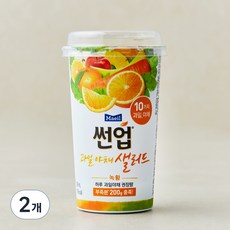 썬업 과일야채 샐러드주스 녹황, 190ml, 2개