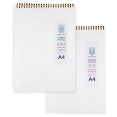OXFORD 牛奶PP撕拉彈簧計畫筆記本桌上A4 80張, 混色, 2個