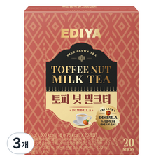 이디야 토피넛 밀크티, 360g, 3개, 20개입
