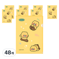 KAKAO FRIENDS Chunsik L型資料夾, 48個, 黃色