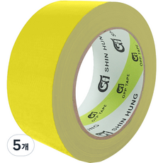 신흥테이프 신흥 면테이프 48mm x 25M 노랑, 5개