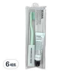 로로벨 와와 치약 30ml + 칫솔 여행용 세트 80g, 6세트
