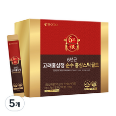 보뚜 6년근 고려홍삼정 순수 홍삼스틱 골드 10g x 30p, 5개, 300g