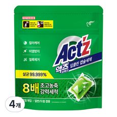액츠 퍼펙트 딥클린 캡슐세제, 28개입, 4개