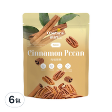 O'natural 歐納丘 肉桂胡桃, 非油炸, 低溫烘焙, 50g, 6包