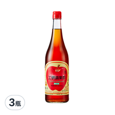KONG YEN 工研 蘋果醋，水果醋解膩 清爽怡人，稀釋食用 風味獨特，特選蘋果釀造 滋味絕佳, 3瓶, 750ml