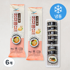 한우물 참치마요 김밥 (냉동), 230g, 6개
