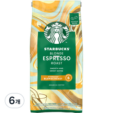STARBUCKS 星巴克 金髮濃縮咖啡 隨機出貨, 無研磨咖啡豆, 200g, 6個