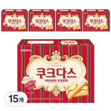 크라운 쿠크다스 화이트, 128g, 15개