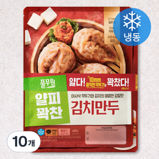풀무원 얇은피 꽉찬속 김치만두 (냉동), 400g, 10개