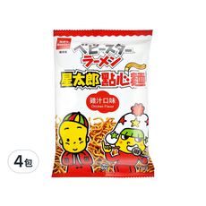 OYATSU 優雅食 星太郎 點心麵 雞汁口味, 古早味零食, 又酥又脆, 40g, 4包