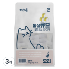 더조은 고양이 리얼 통살 큐브 간식 30p, 오리, 600g, 3개