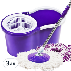 ALTTEURI 多合一濕抹布清掃器 標準型+清潔桶 紫色, 3組