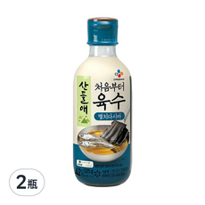 CJ 鯷魚海帶湯底調味料, SANDRAE 從頭開始, 9種自然食材熬煮, 525g, 2瓶