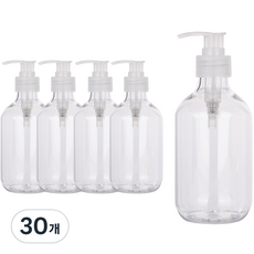 펌프 로션 샴푸 공병 용기 300ml, 투명(캡), 30개