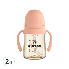 유비맘 시그니쳐 빨대컵 200ml, 2개, 딸기 딸기, 2개