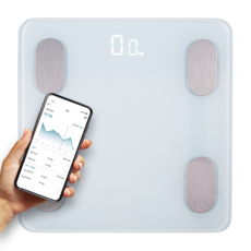 가정용 스마트 체중계-추천-홈플래닛 블루투스 스마트 체중계, iF1180C, 화이트