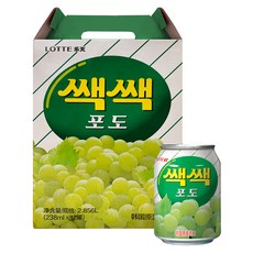 LOTTE 樂天 粒粒葡萄汁禮盒, 韓國原裝進口, 2.856公升 (238毫升 X 12罐), 238ml