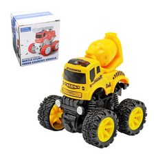 OhBabyLaugh 慣性四驅車, 工程車系列, 尺寸約10.5 x 9.5 x 9.5 cm, A1 水泥車, 1個