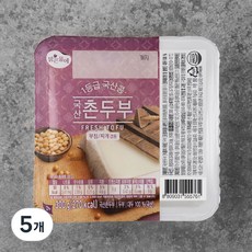 맑은물에 1등급 국산콩 촌두부, 300g, 5개