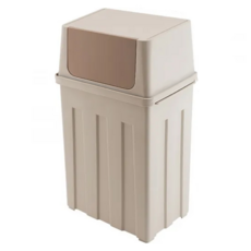 大容量垃圾桶, 廚房垃圾桶, 大型垃圾桶, 按壓垃圾桶, 30L, 桶身45.5公分高, 桶高45.5cm, 淺咖