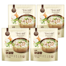 SUNI COOK 順伊奶奶 正宗清燉雞湯, 韓國土產雞肉雞骨熬煮，搭配蘿蔔與蔥，湯頭濃郁層次豐富, 500g, 4包