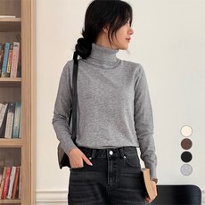 아피나르 여성용 릴렉스핏 소프트터치 터틀넥 니트 스웨터