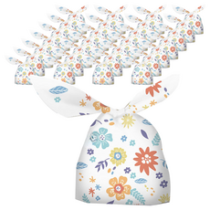 無品牌 兔耳禮物袋, 彩色碎花禮品包裝袋100個裝, 彩色碎花, 100個
