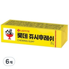 롯데웰푸드 쥬시후레쉬 츄잉껌, 26g, 6개 - 당일제조껌