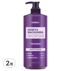 쿤달 허니 앤 마카다미아 헤어 트리트먼트 화이트머스크향, 1058ml, 2개