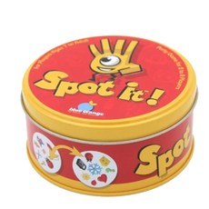 Spot it game 找你妹桌遊, 經典英文桌遊, 2-8人, 聚會遊戲, 互動卡牌, 1盒
