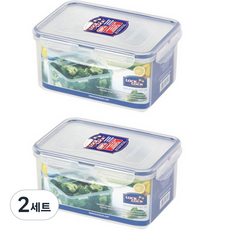 락앤락 클래식 직사각 밀폐용기 2p, 2세트, 1.1L 2세트, 용기 2개