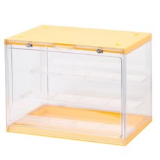 KOLKO 公仔展示盒 A0001-4, PS+ABS材質, 白色/綠色/橙色/鵝黃, 適用於房間，玩具/收藏/公仔收納, 23.3 x 30 x 17cm, 1個