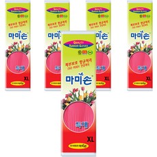 [㈜마미손] 마미손 고무장갑, 핑크, 5개