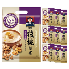 QUAKER 桂格 每日營養穀珍核桃堅果 無添加糖, 25g, 10袋, 10包