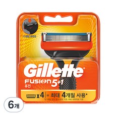 질레트 퓨전 매뉴얼 면도날, 4개입, 6개