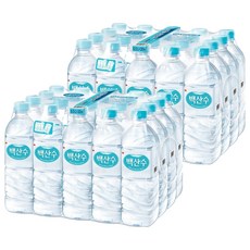 백산수 유라벨, 500ml, 40개