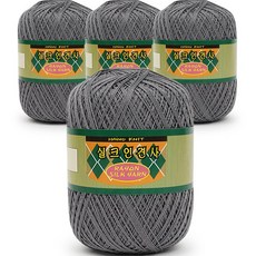 필립섬유 쎄비 실크 인견사 뜨개실 90g x 4p, 869 진회색, 4개