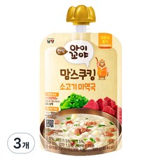 아이꼬야 유아용 맘스쿠킹 이유식 9개월부터, 소고기미역국, 100g, 3개