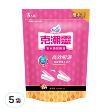 farcent 花仙子 克潮靈 集水袋替換包 檜木香, 540g, 5袋