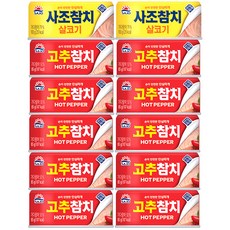 사조 살코기 참치100g x 2p + 고추 참치 85g x 10p, 살코기참치 100g x 2p + 고추참치 85g x 10p, 1세트