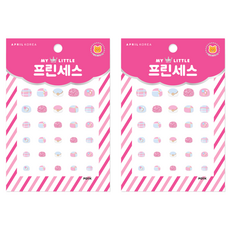 에이프릴 코리아 마이리틀 프린세스 키즈 네일스티커, P011K 꿈꾸는 체크, 2개 P011K 꿈꾸는 체크, 2세트