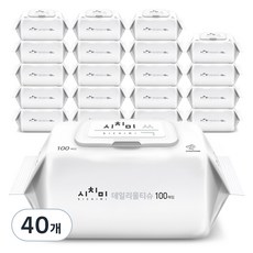 시치미 쓱 데일리 물티슈 캡형, 40개, 100개입, 50g 40개, 100매, 50g