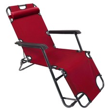 K4Camp K4 3단 접이식 침대 캠핑 낚시 의자, 레드, 1개