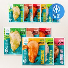 피그인더가든 소스닭가슴살 제로슈거 6종 x 2개입 세트 (냉동), 1세트, 100g, 12개입