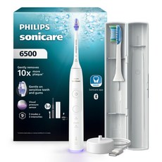 필립스 올 뉴 소닉케어 플러스 6500 전동칫솔, 화이트, 1개, HX7410/08