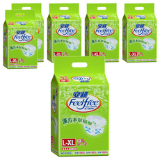 安親 FeelFree 漢方草本成人紙尿褲 L-XL 13片, 38-58吋, L-XL 腰圍38-58吋, 6包