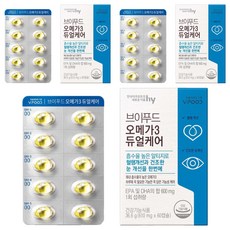 브이푸드 오메가3 듀얼케어 36.6g, 60정, 3개